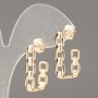 Post stud earrings Xuping 18K Gold Plating Chain, 5.5 mm thick, length 25 mm