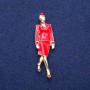 Pendant Brooch Stewardess with Enamel 18x60mm, Gold-Toned Metal