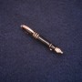 Brooch 'Pen' 5x45mm enamel color black metal gold