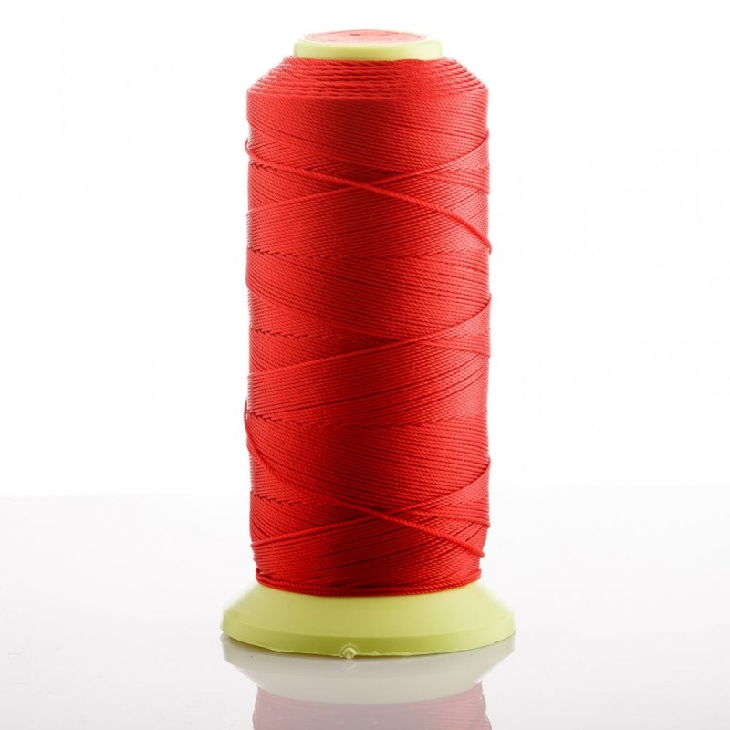 Thread Bobbin Red, 0.9mm Diameter Nylon for Crafting, 500m