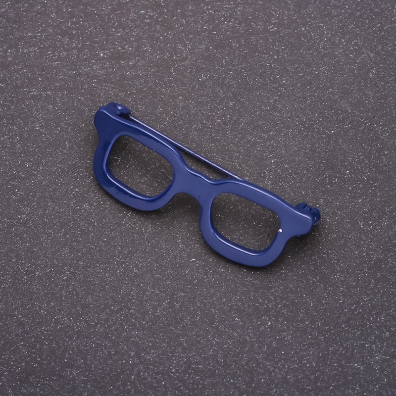 Brooch Glasses Mini Blue 42×15 mm