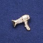 Brooch Fan with Rhinestones Golden Metal 24x28mm
