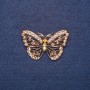 Brooch "Butterfly" in golden rhinestones, metal color gold, 4.5x3 cm