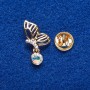 Brooch on pin "Butterfly" golden metal 2.7×1.6 cm