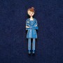Nurse Pin Blue Enamel, Gold-Tone Metal 17x66mm