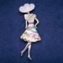 Brooch Pendant Madam with Mother-of-Pearl and Haliótis 30x85mm