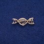 Brooch Spiral DNA 13x40mm, golden metal