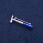 Brooch Neurological Hammer Blue Enamel, Silver Metal 16x36mm