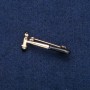 Brooch Neurological Hammer Black Enamel, Gold-toned Metal 16x36mm