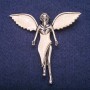 Pendant/Brooch Angel with Mother-of-P pearl in Silver Metal 59x60mm