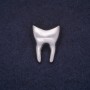 Brooch Tooth 18x22mm silver metal color