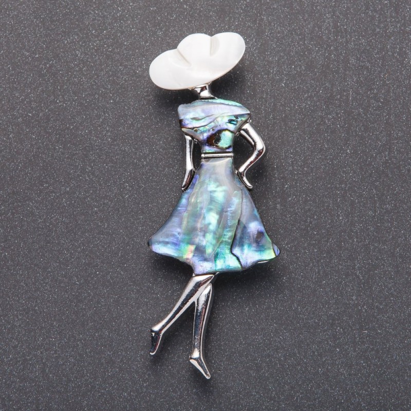 Brooch-Pendant Madam Haloitis 8.4×3 cm