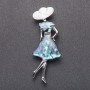 Brooch-Pendant Madam Haloitis 8.4×3 cm
