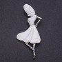 Pendant-pin Madamo Pearl color metal "silver", length 8.4 cm