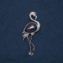 Brooch Pendant Flamingo with Natural Aventurine "Blue Sand" Night Cairo 85×30 mm