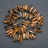 Tiger's Eye Natural Stone Thread bead "needle" 40cm