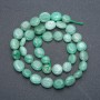 Jade Beads on a Thread Natural Stone Round Faceted Beads 10x9mm, length 39cm +
