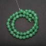 Natural Jade Beads on Thread - smooth round beads, diameter 8 (+/-) mm, length 38 cm