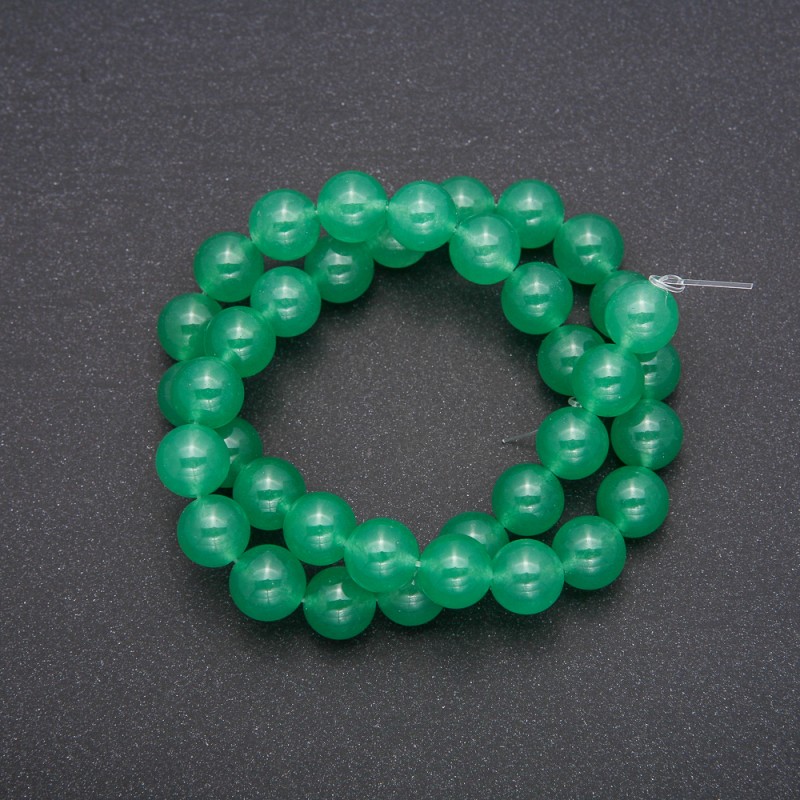 Jade Beads Smooth Round 10 mm (±) Diameter, 38 cm Length