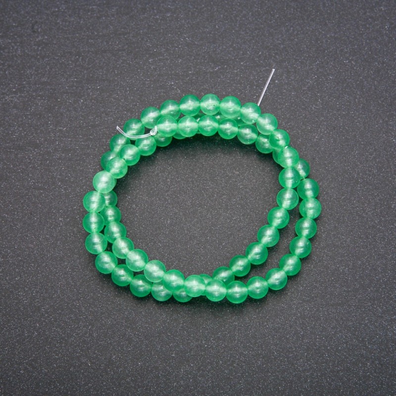 Jade Beads Smooth Sphere 6mm (±) diameter, 38cm length