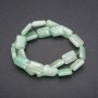 Natural Jade Beads Rectangle shaped, 13x18 mm (+/-), thread length 38 cm (+/-)
