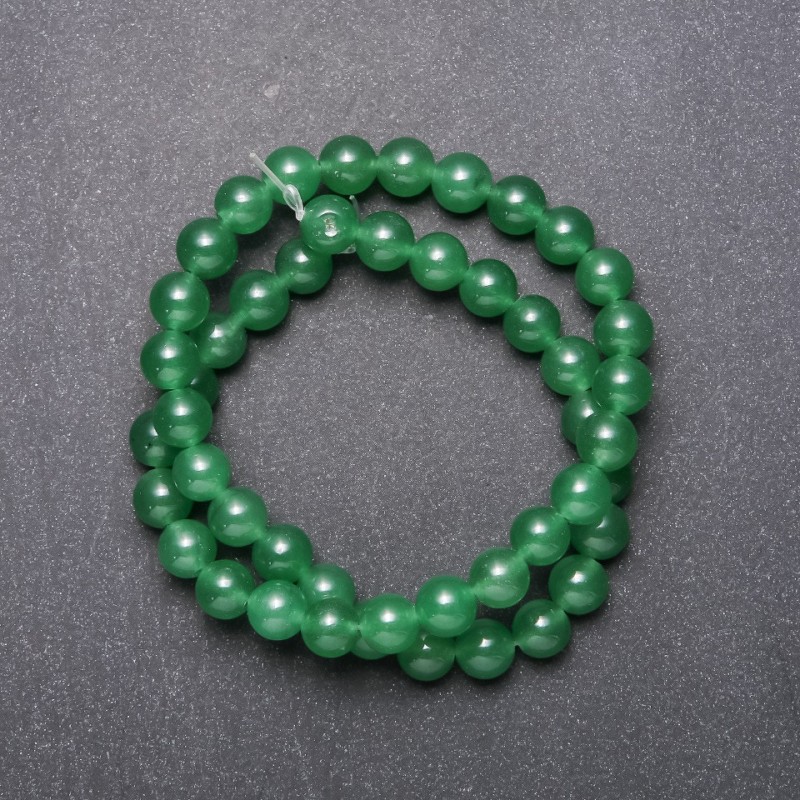 Jade Beads on Thread Smooth Sphere, diameter 10mm±, length 38cm±