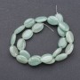 Natural Jade Beads on Thread, Jade Oval Beads, 13 × 18 mm, 37 cm length