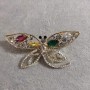 Brooch "Butterfly" 60x30mm gold-colored metal