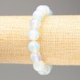 Moonstone Bracelet, Smooth Round Beads, 12mm Diameter