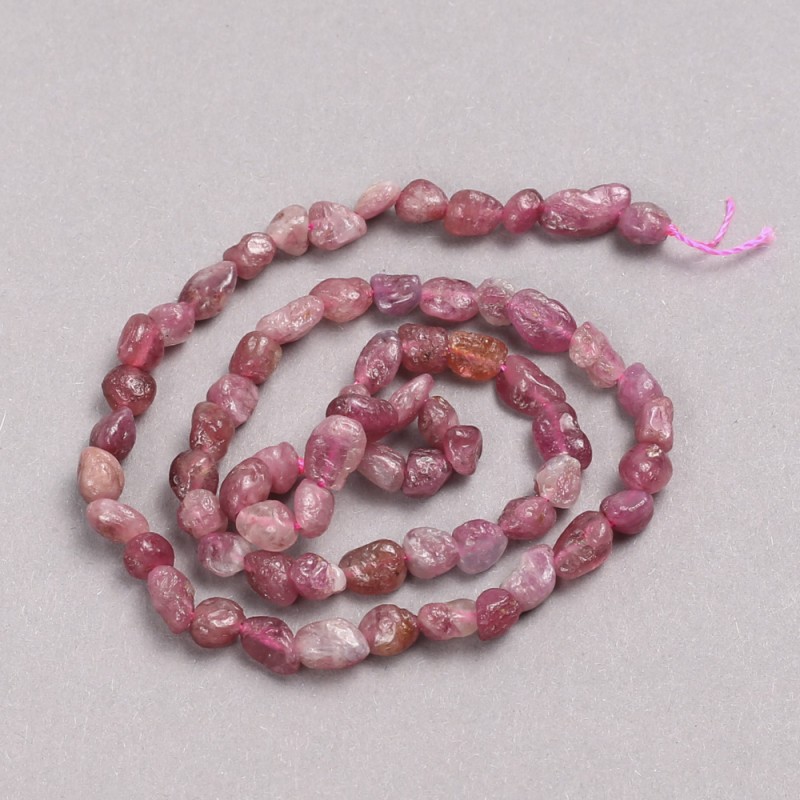 Tourmaline faceted beads, 5x7 mm, natural stone, length 39 cm +