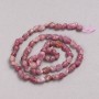 Tourmaline faceted beads, 5x7 mm, natural stone, length 39 cm +