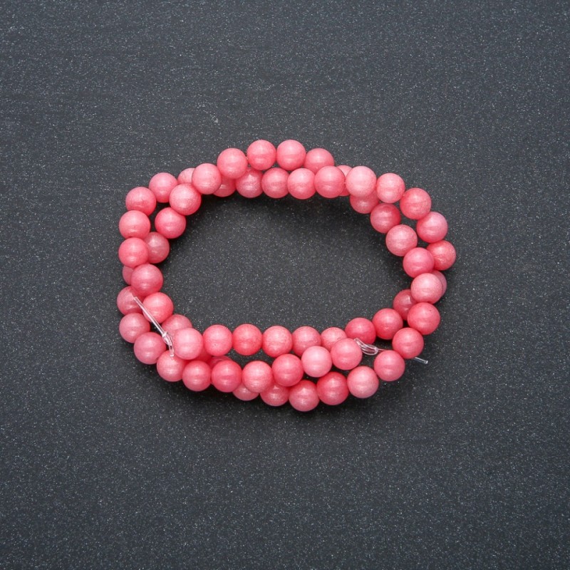 Natural Tourmaline Bead Thread, Smooth 6mm Round Beads, 38cm Length +