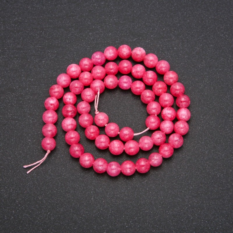 Tourmaline Beads, Synthetic, Smooth Round Beads on Strand, 6mm dia., 38cm length (+ -)