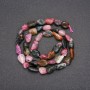 Tourmaline Beads Tumbled, 7x10 mm, 38 cm length