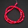Beads on Thread Rhodonite (Artificial) Smooth Sphere, diameter 6 (+/-) mm, thread length 38cm
