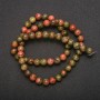 Heliotropes Beads Natural Stone on Thread Smooth Round Bead, diameter 6 (+ -) mm, length 37 cm