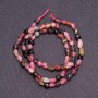 Natural Stone Tourmaline Tubular Beads, 4×6 mm (±) diameter, thread length 40 cm