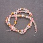 Chalcedony Beads on Thread, Natural Stone, Mixed, Smooth Round 4mm diameter, 39cm length