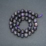 Amethyst Beads on Thread, natural stone, Smooth round bead, 10mm diameter, length 38cm +