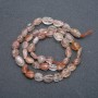 Rutilated Quartz Faceted Beads on Thread, 7x10 mm, 40 cm length +