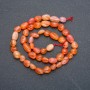 Carnelian Beads on Thread, Faceted, 9x7 mm, 41 cm length +