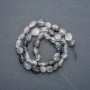 Rutilated Quartz Hair Needle Beads on Thread, Faceted 8x9mm, 41cm length +