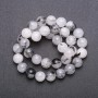 Rutilated Quartz Beads "Hairy" black on thread smooth round bead, diameter 10 (+ -) mm, thread length 39cm