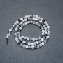 Rutilated Quartz Beads on Thread, Hairy Quartz Ball Beads 4mm diameter, length 39cm