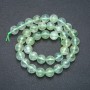 Prehnite Beads on Thread, Smooth Round 10mm, Length 39cm