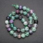 Fluorite Beads on Thread, Smooth Round Beads 10mm, 38 cm Length