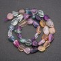 Fluorite Beads on Thread, natural stone, diameter ±7-10mm, length 40 cm