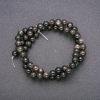 Natural Stone Beads Silver Obsidian Smooth Round Bead 6mm (±) diameter, 38cm length