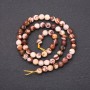 Jasper Beads on Thread, faceted round beads, 6 mm diameter (+/-), length 38 cm