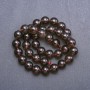 Beads Smoky Topaz (per piece) on thread smooth round bead, diameter 10mm±, length 38cm±